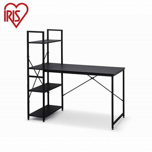 アイリスオーヤマ ラック付きデスク1200×620 RDK-1262 ブラック/ブラック IRIS OHYAMA(代引不可)