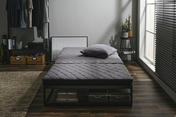 アイリスオーヤマ マットレス 厚さ9cm 三つ折り 折りたたみ シングル MEN'SAiry エアリーマットレス AMEN90-S IRIS OYAMA(代引不可)