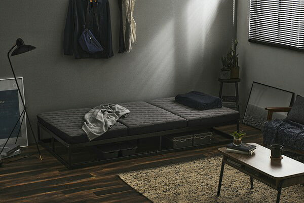 アイリスオーヤマ マットレス 厚さ9cm 三つ折り 折りたたみ シングル MEN'SAiry エアリーマットレス AMEN90-S IRIS OYAMA(代引不可)