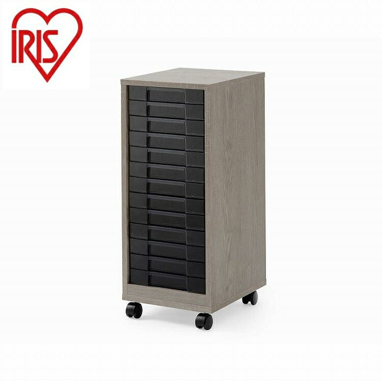 アイリスオーヤマ 木製フロアケース MFE-7130 アッシュグレー/クリアブラック IRIS OHYAMA(代引不可)