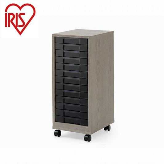 アイリスオーヤマ 木製フロアケース MFE-7130 アッシュグレー/クリアブラック IRIS OHYAMA(代引不可)