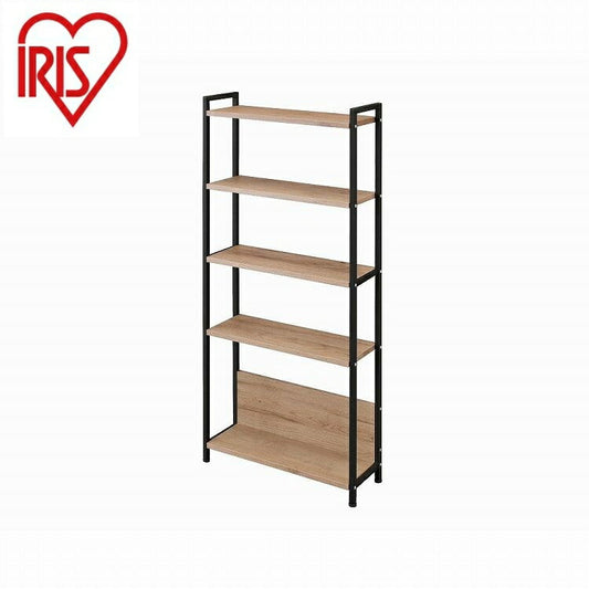 アイリスオーヤマ ウッドスリムラック WSR-523 ブラック/アッシュブラウン IRIS OHYAMA(代引不可)
