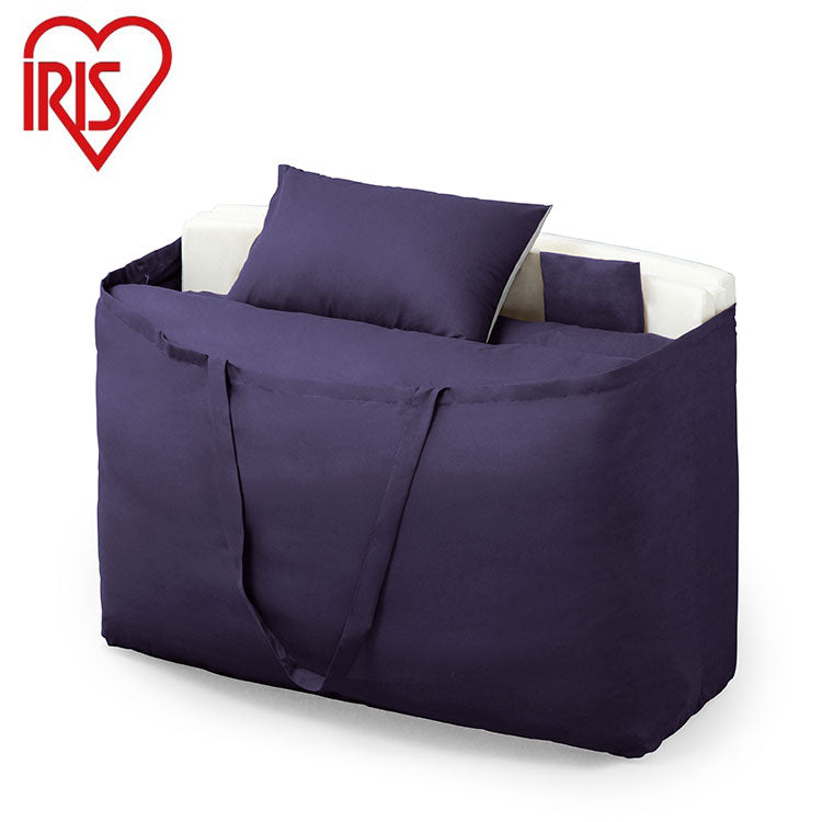 アイリスオーヤマ マットレス付き布団10点セット 布団セット 寝具10点セット 収納バッグ付き 三つ折りマットレス ブルー KFS-M10S IRIS OYAMA(代引不可)