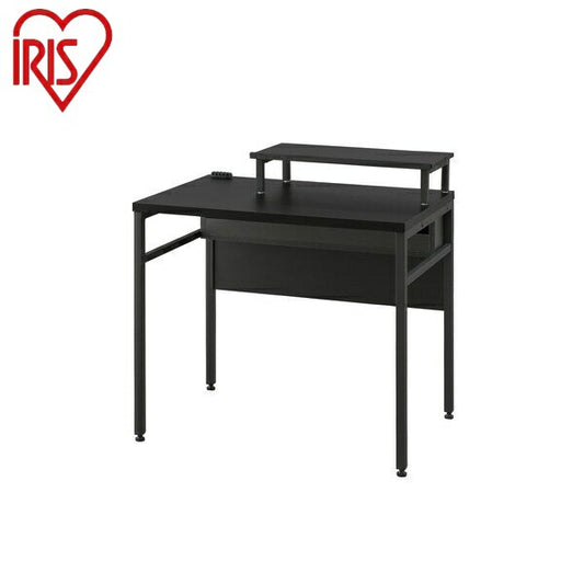 アイリスオーヤマ ケーブル収納デスク モニター台付 デスク CSD-800M ブラック パソコンデスク PCデスク ワークデスク 机 学習机 勉強机 IRIS OYAMA(代引不可)