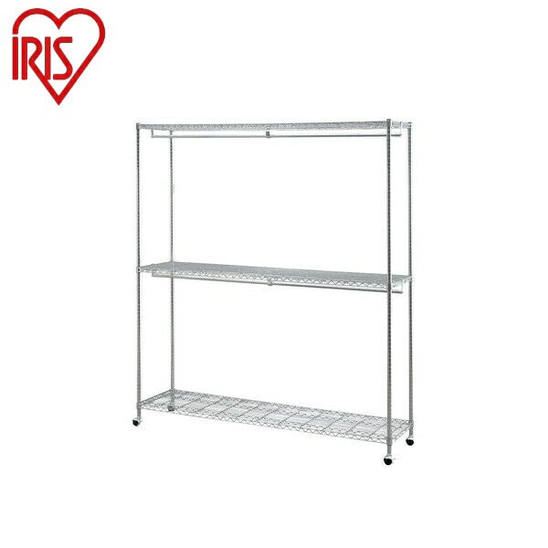 アイリスオーヤマ メタルシェルフワードローブ2段タイプ SEW2-1821BC メタルシェルフ ワードローブ2段タイプ シルバー IRIS OYAMA(代引不可)