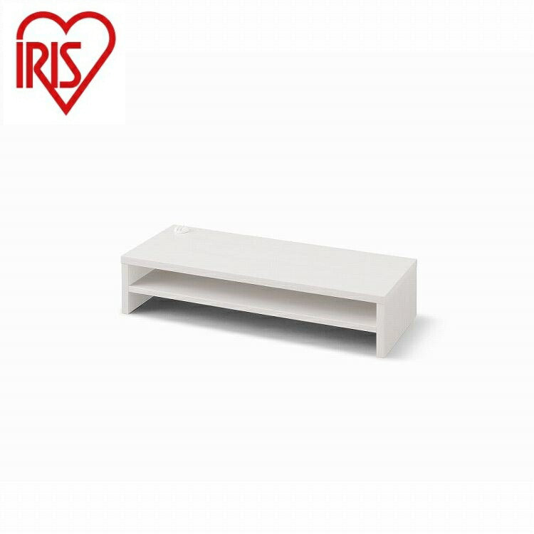 アイリスオーヤマ モニター台 棚板付き MNS-590T-BO ブラックオーク IRIS OHYAMA(代引不可)