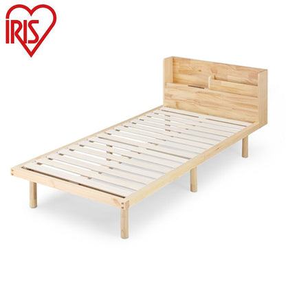 アイリスオーヤマ 棚付き 高耐荷重すのこベッド 耐荷重350kg 頑丈 シングル 宮棚付き ベッドフレーム フレームのみ HWBM-S IRIS OYAMA(代引不可)