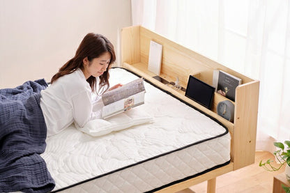 アイリスオーヤマ 棚付き 高耐荷重すのこベッド 耐荷重350kg 頑丈 セミダブル 宮棚付き ベッドフレーム フレームのみ HWBM-SD IRIS OYAMA(代引不可)