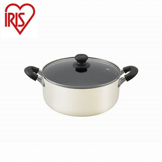 アイリスオーヤマ ダイヤモンドコート 両手なべ26cm DIS-P26 ホワイト IRIS OHYAMA(代引不可)