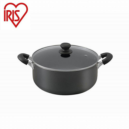 アイリスオーヤマ ダイヤモンドコート 両手なべ28cm DIS-P28 ブラック IRIS OHYAMA(代引不可)