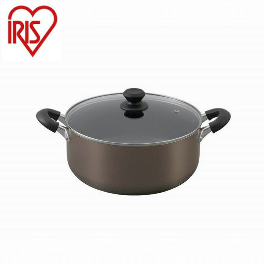 アイリスオーヤマ ダイヤモンドコート 両手なべ28cm DIS-P28 ブラウン IRIS OHYAMA(代引不可)