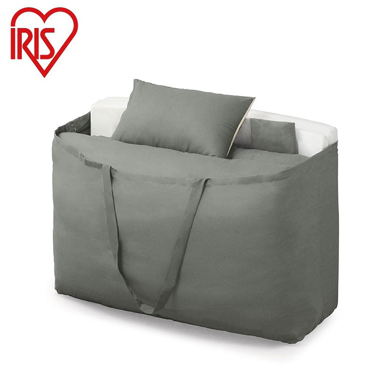 アイリスオーヤマ マットレス付き布団10点セット 布団セット 寝具10点セット 収納バッグ付き 三つ折りマットレス アッシュ/ホワイト KFS-M10S IRIS OYAMA(代引不可)