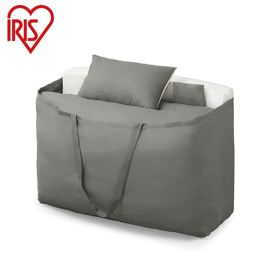 アイリスオーヤマ マットレス付き布団10点セット 布団セット 寝具10点セット 収納バッグ付き 三つ折りマットレス アッシュ/ホワイト KFS-M10S IRIS OYAMA(代引不可)