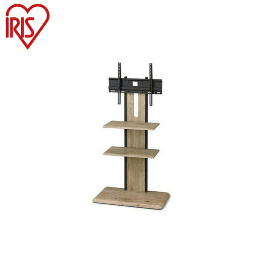 アイリスオーヤマ スタンドテレビ台 UTS-700R-LN テレビスタンド 壁寄せ ハイタイプ 32型~65型対応 おしゃれ 木目 テレビボード 壁寄せテレビスタンド 省スペース スリム IRIS OYAMA(代引不可)