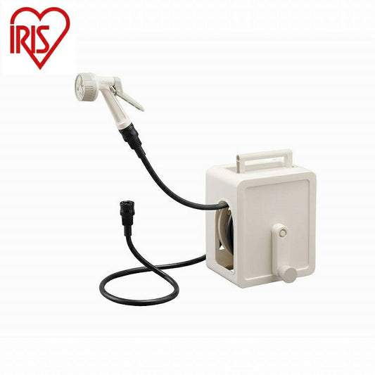 アイリスオーヤマ フルカバーコンパクトホースリール10m FCH-10M ホワイト IRIS OHYAMA(代引不可)