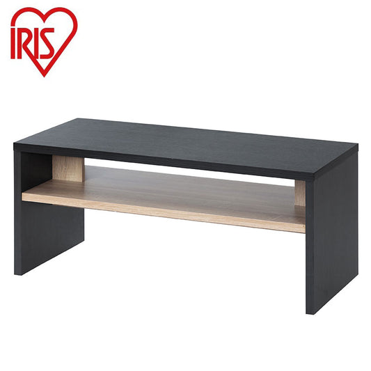 アイリスオーヤマ センターテーブル 収納棚付き 幅89 ローテーブル リビングテーブル シンプル モダン 北欧 おしゃれ ブラック LTB-890W IRIS OYAMA(代引不可)
