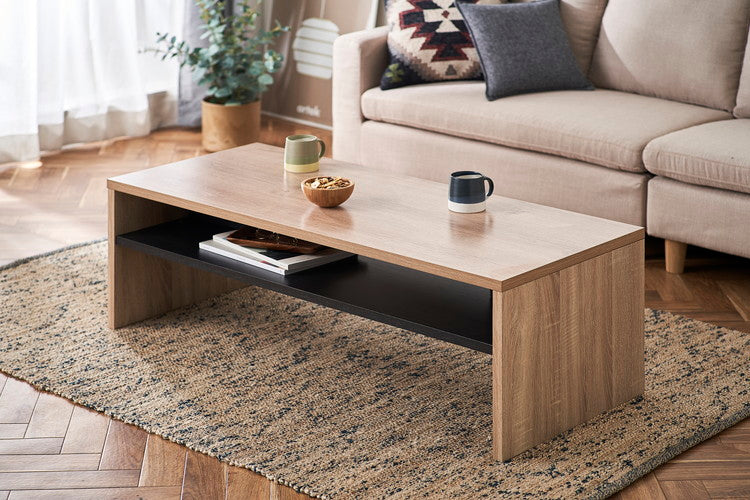 アイリスオーヤマ センターテーブル 収納棚付き 幅119 ローテーブル リビングテーブル シンプル モダン 北欧 おしゃれ ライトナチュラル LTB-1190W IRIS OYAMA(代引不可)