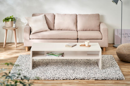 アイリスオーヤマ センターテーブル 収納棚付き 幅119 ローテーブル リビングテーブル シンプル モダン 北欧 おしゃれ オフホワイト LTB-1190W IRIS OYAMA(代引不可)