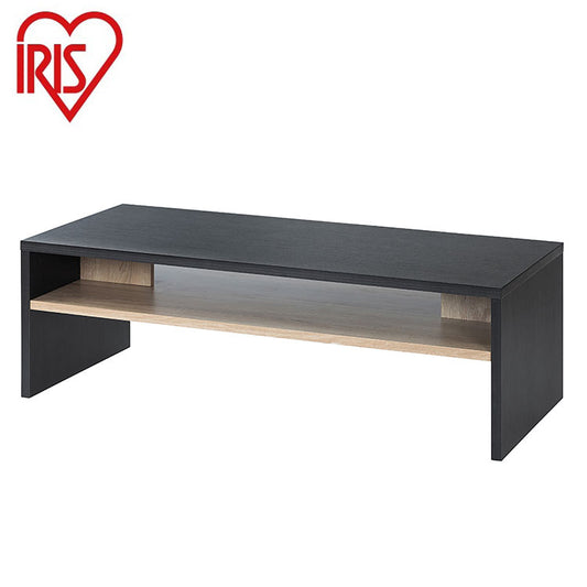 アイリスオーヤマ センターテーブル 収納棚付き 幅119 ローテーブル リビングテーブル シンプル モダン 北欧 おしゃれ ブラック LTB-1190W IRIS OYAMA(代引不可)