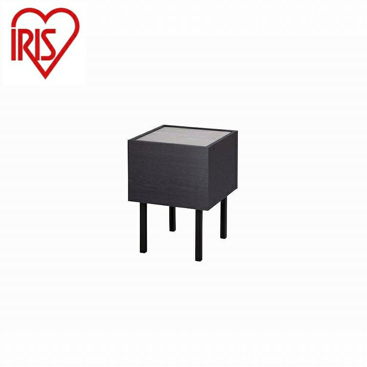 アイリスオーヤマ ウッドサイドテーブル WST-300 ブラック/アッシュグレー IRIS OHYAMA(代引不可)