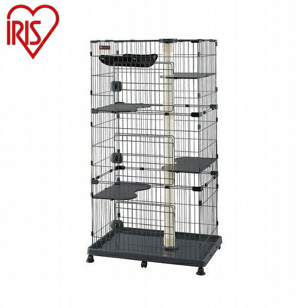 アイリスオーヤマ キャットランドケージ PCLC-903 ダークグレー キャットランド キャットタワー 猫 ねこ ネコ つめとぎ ハンモック キャスター付き IRIS OYAMA(代引不可)