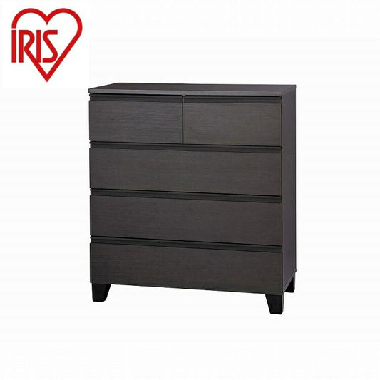 アイリスオーヤマ ウッドチェスト 脚付き WCHL-790 ブラック IRIS OHYAMA(代引不可)
