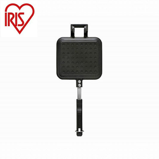 アイリスオーヤマ 具だくさんホットサンドメーカーダブル IHガス火両用 NGHS-DI ブラック IRIS OHYAMA(代引不可)