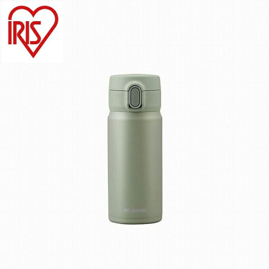 アイリスオーヤマ ステンレスマグボトル ワンタッチ SM-O350 ペールグリーン IRIS OHYAMA(代引不可)