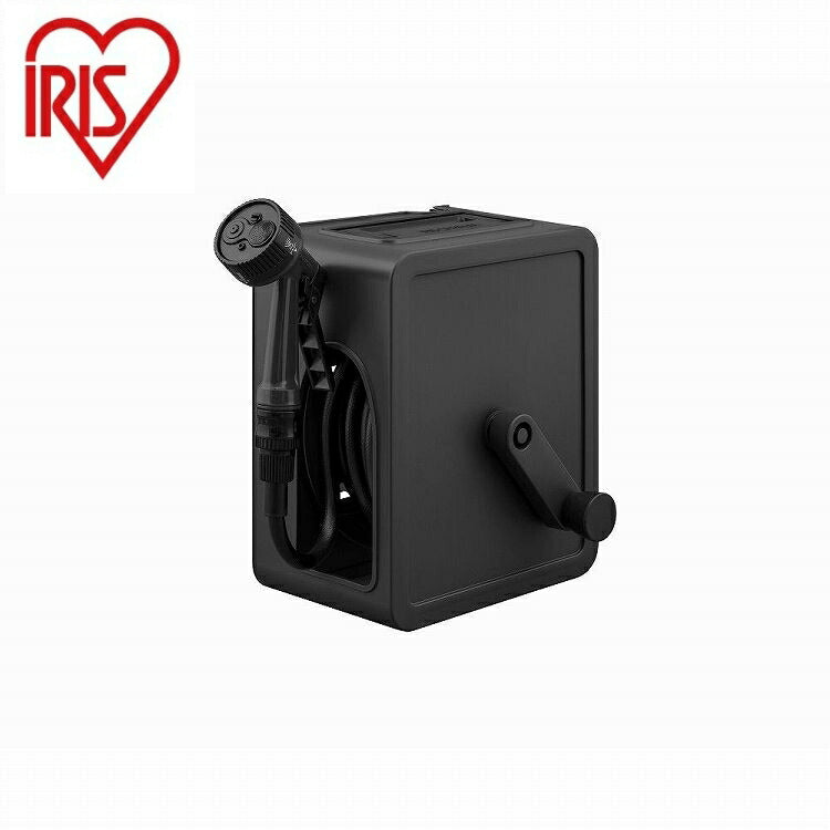 アイリスオーヤマ フルカバーコンパクトホースリール15m FCH-15M ダークグレー IRIS OHYAMA(代引不可)