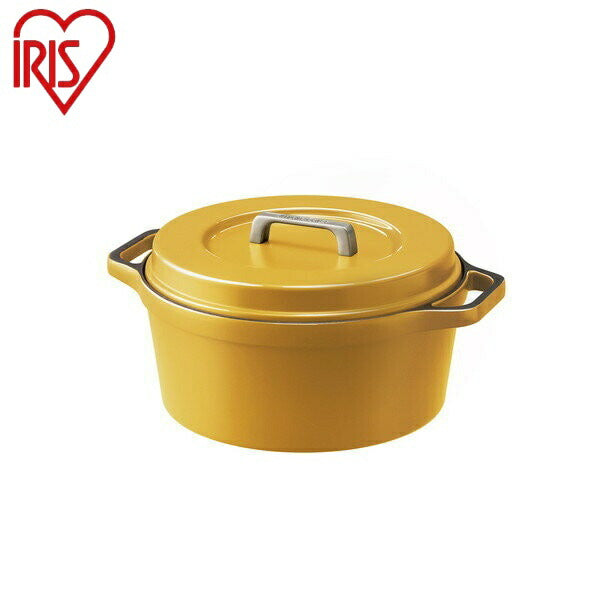 アイリスオーヤマ 無加水鍋 COTOCO MKSN-S24 サフランイエロー 無加水鍋 COTOCO IRIS OYAMA(代引不可)