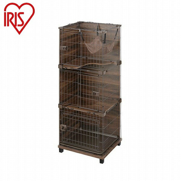 アイリスオーヤマ ファニチャースタイルケージ3段 PFSC-603 ウォールナット ファニチャースタイルケージ 3段 IRIS OYAMA(代引不可)