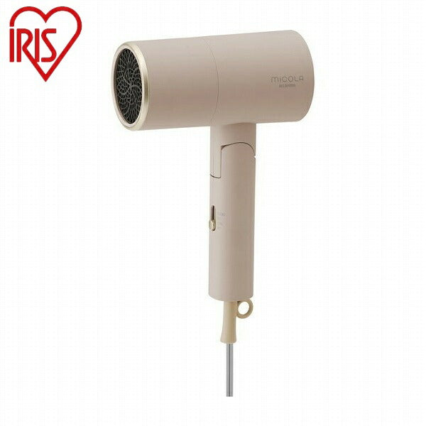 アイリスオーヤマ イオンドライヤー ドライヤー ミコラ 大風量 マイナスイオン ヘアドライヤー 折りたたみ ヘアケア モカ かわいい おしゃれ MiCOLA HDR-M201 IRIS OYAMA(代引不可)