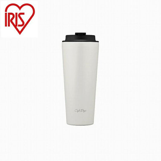 アイリスオーヤマ Cafe days トラベラーリッド付きタンブラー スリムタイプ NCD-TLT470 ホワイト IRIS OHYAMA(代引不可)