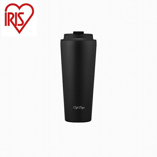 アイリスオーヤマ Cafe days トラベラーリッド付きタンブラー スリムタイプ NCD-TLT470 ブラック IRIS OHYAMA(代引不可)