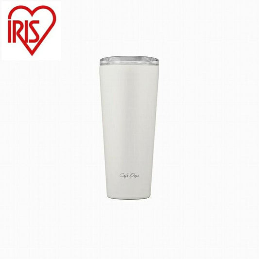 アイリスオーヤマ Cafe days ふた付きタンブラー スリムタイプ NCD-L470 ホワイト IRIS OHYAMA(代引不可)