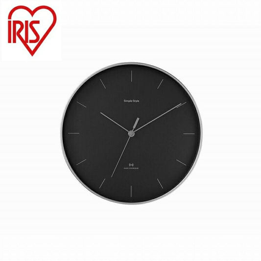 アイリスオーヤマ 壁掛け電波時計 ACR01-30-B ブラック IRIS OHYAMA(代引不可)