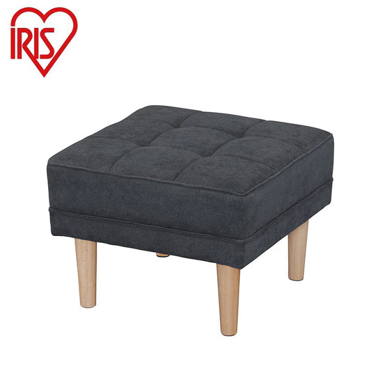 アイリスオーヤマ オットマン 天然木使用 足置き スツール 椅子 イス ソファ 北欧 おしゃれ ダークグレー WFS-OT IRIS OYAMA(代引不可)