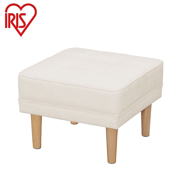 アイリスオーヤマ オットマン 天然木使用 足置き スツール 椅子 イス ソファ 北欧 おしゃれ オフホワイト WFS-OT IRIS OYAMA(代引不可)