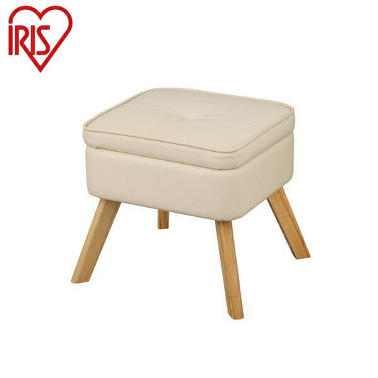 アイリスオーヤマ 収納付オットマン LEC-OTアイボリー 収納付オットマン IRIS OYAMA(代引不可)