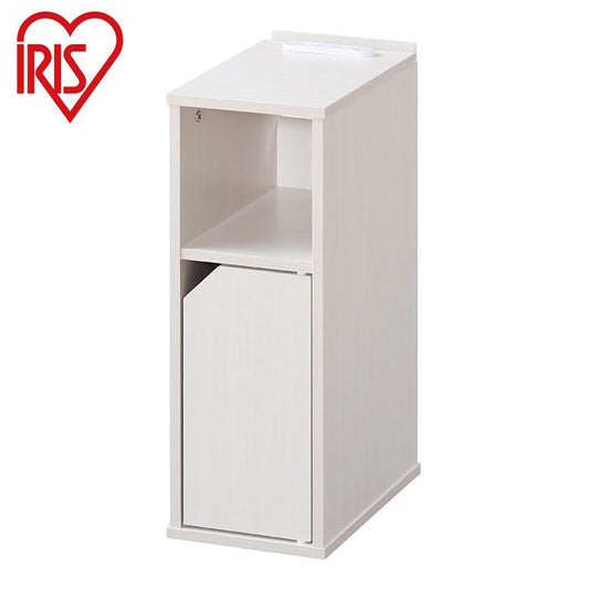 アイリスオーヤマ ナイトテーブル 扉付き 幅18 サイドテーブル コンセント ナイトテーブル ベッドサイド スマホスタンド付き 扉 収納付き 隙間収納 すき間収納 オフホワイト NTB-180T IRIS OYAMA(代引不可)