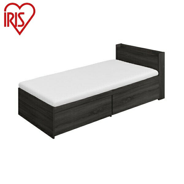 アイリスオーヤマ ウレタンマットレス付き大容量収納ベッド宮付き SS DSBM-SS ブラック ウレタンマットレス付き大容量収納ベッド宮付き SS IRIS OYAMA(代引不可)