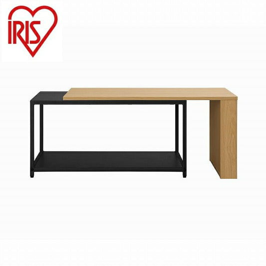 アイリスオーヤマ 伸縮センターテーブル SCT-795 ナチュラル/ブラック IRIS OHYAMA(代引不可)