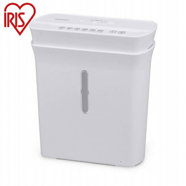 アイリスオーヤマ パーソナルシュレッダー 家庭用 クロスカット 電動 コンパクト 8枚同時裁断 PS-A8C-W ホワイト IRIS OYAMA(代引不可)