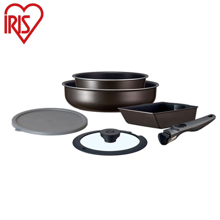 アイリスオーヤマ フライパンセット TERACOAT 深型6点セット 深型フライパン EHDC-S6S IRIS OYAMA キッチン 調理用品 キッチンツール(代引不可)
