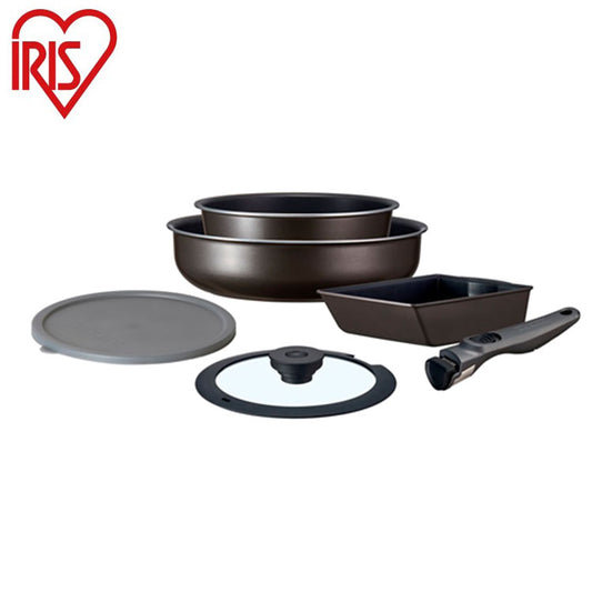 アイリスオーヤマ フライパンセット TERACOAT 深型6点セット 深型フライパン EHDC-S6S IRIS OYAMA キッチン 調理用品 キッチンツール(代引不可)