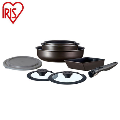 アイリスオーヤマ フライパンセット TERACOAT 深型9点セット 深型フライパン EHDC-S9S IRIS OYAMA キッチン 調理用品 キッチンツール(代引不可)