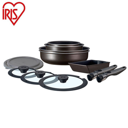 アイリスオーヤマ フライパンセット TERACOAT 深型12点セット 深型フライパン EHDC-S12S IRIS OYAMA キッチン 調理用品 キッチンツール(代引不可)