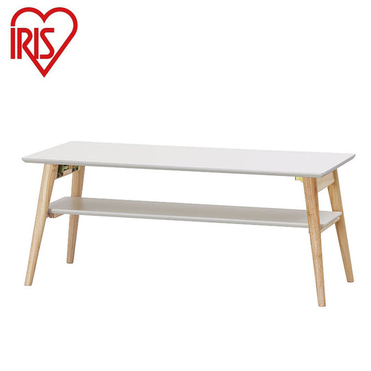 アイリスオーヤマ 折りたたみ センターテーブル 幅90 長方形 ローテーブル リビングテーブル 折れ脚 折り畳み 机 北欧 おしゃれ ナチュラル/ホワイト FCT-900T IRIS OYAMA(代引不可)