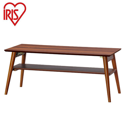 アイリスオーヤマ 折りたたみ センターテーブル 幅90 長方形 ローテーブル リビングテーブル 折れ脚 折り畳み 机 北欧 おしゃれ ウォールナット FCT-900T IRIS OYAMA(代引不可)