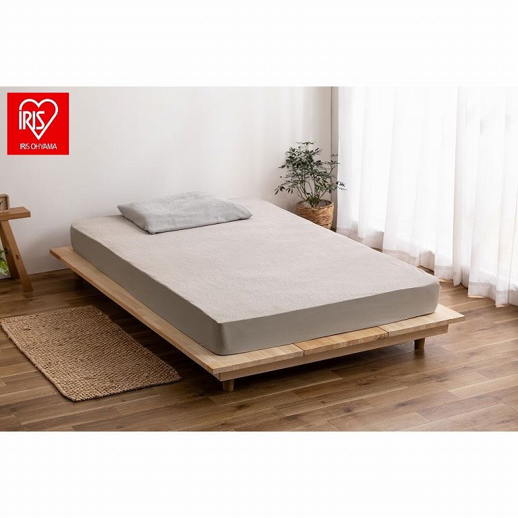 アイリスオーヤマ 透湿防水ボックスシーツ BXS-TCST-S ベージュ IRIS OHYAMA(代引不可)